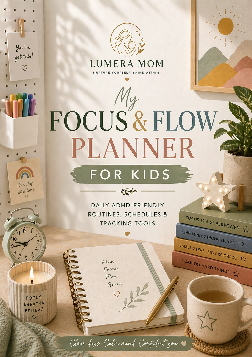My Focus & Flow Planner for Kids: Daily ADHD-Friendly Routines, Schedules & Tracking Tools