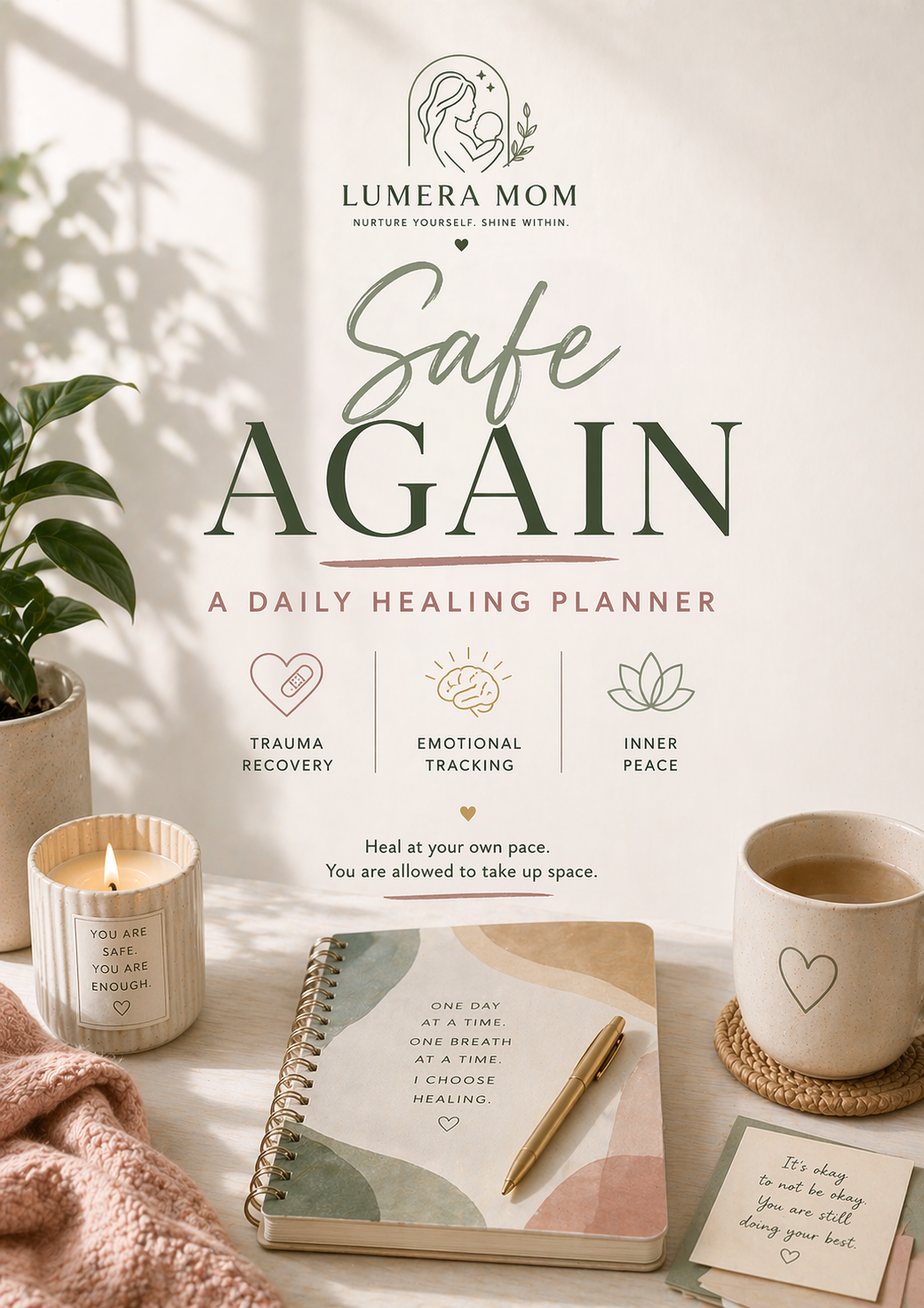 Safe Again: A Daily Healing Planner for Trauma Recovery, Emotional Tracking & Inner Peace