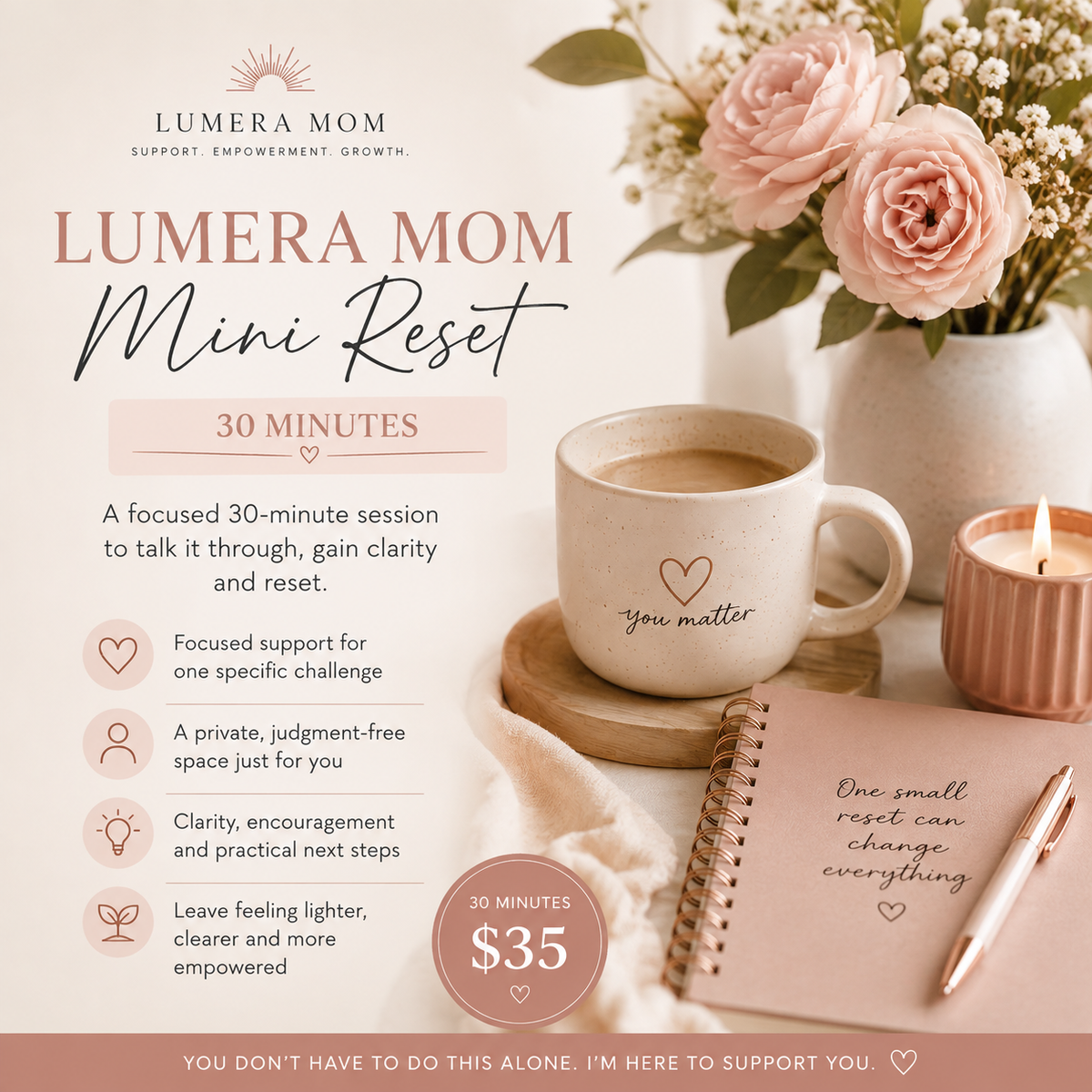 Lumera Mom Mini Reset 30-Minute 1:1 Session